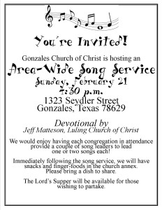 Song Service Invitation